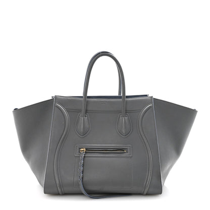 Baby Grained Calfskin Medium Phantom Luggage Kohl