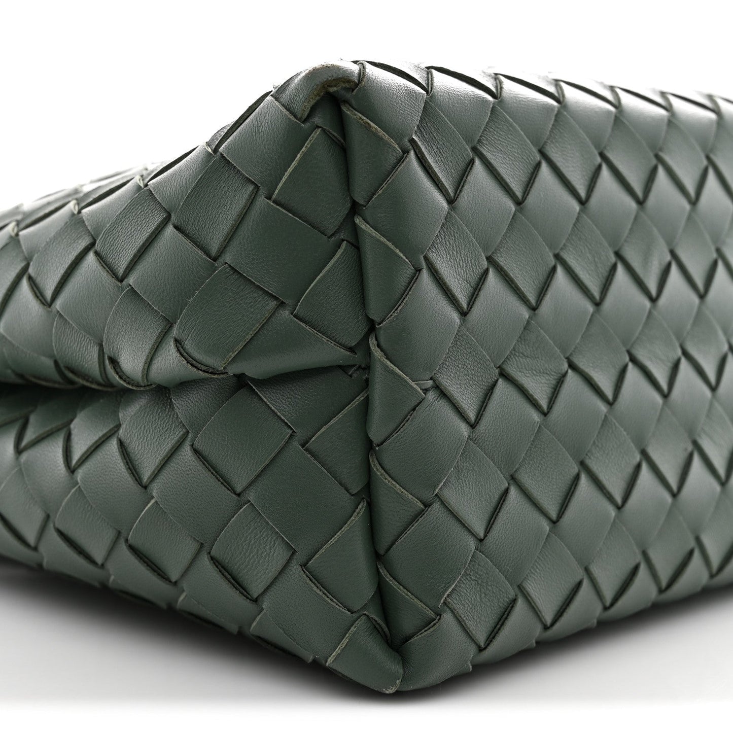 Nappa Intrecciato Medium Andiamo Shoulder Bag Aloe