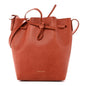 Vegetable Tanned Calfskin Mini Bucket Bag Brandy