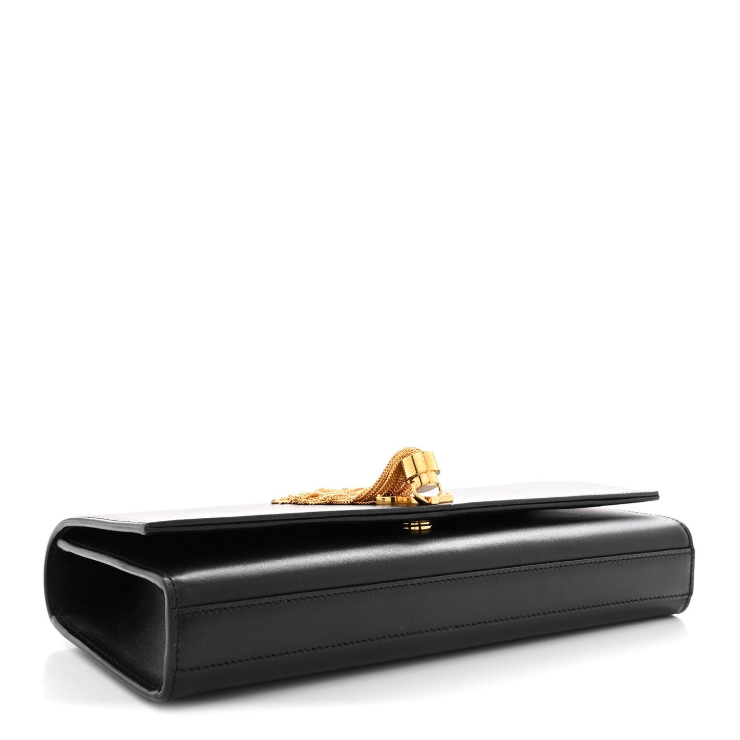 Calfskin Classic Monogram Tassel Clutch Black