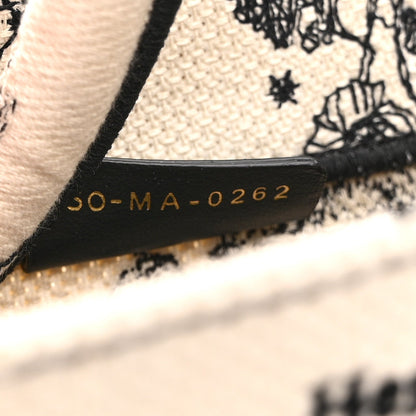 Canvas Embroidered Small Zodiac Toile De Jouy Book Tote Latte