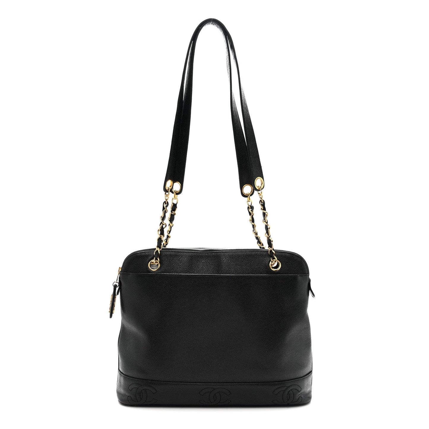Caviar Triple CC Shoulder Bag Black