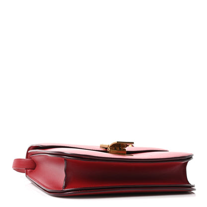 Box Calfskin Medium Classic Box Flap Bag Red