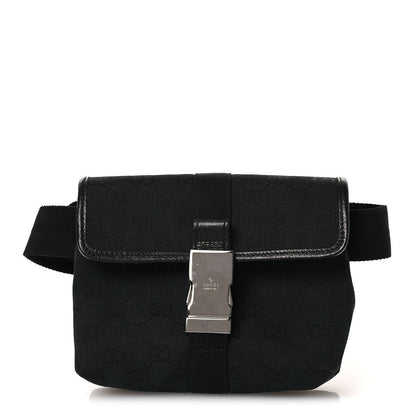 GG Monogram Web Buckle Belt Bag Black