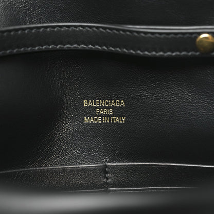Smooth Calfskin Small Bel Air Clutch On Strap Black