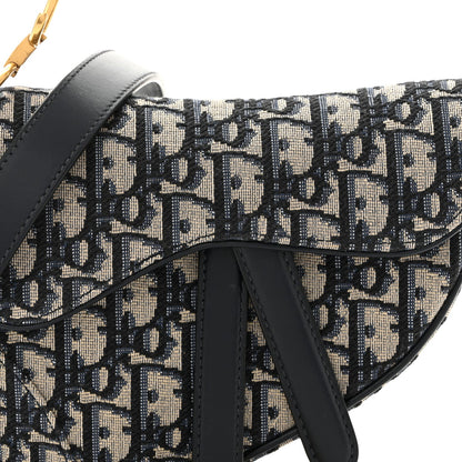 Oblique Mini Saddle Bag With Strap Blue