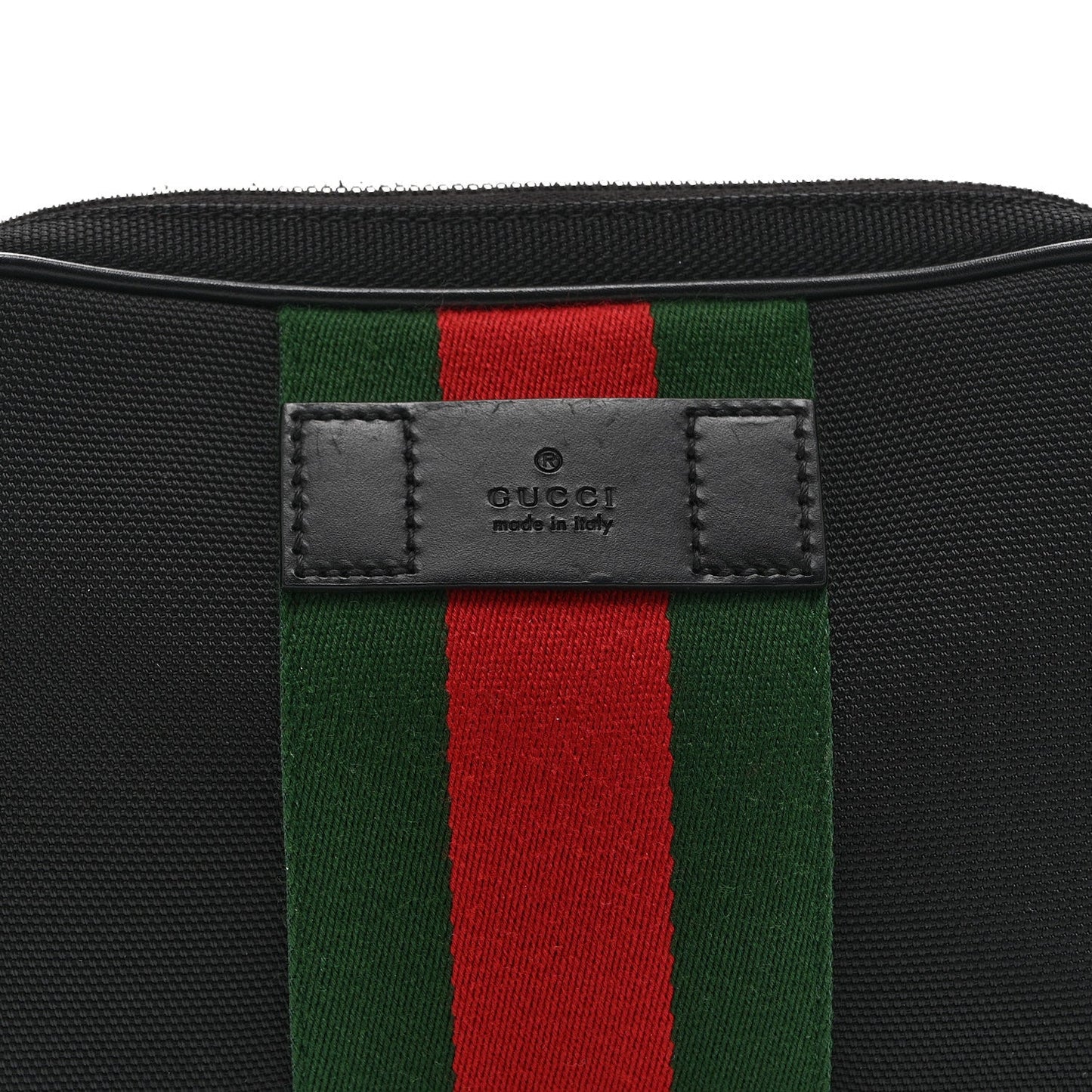 Canvas Web Slim Belt Bag Black