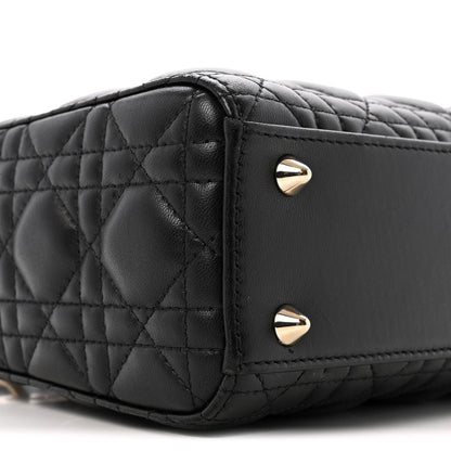 Lambskin Cannage Small My ABCDior Lady Dior Black