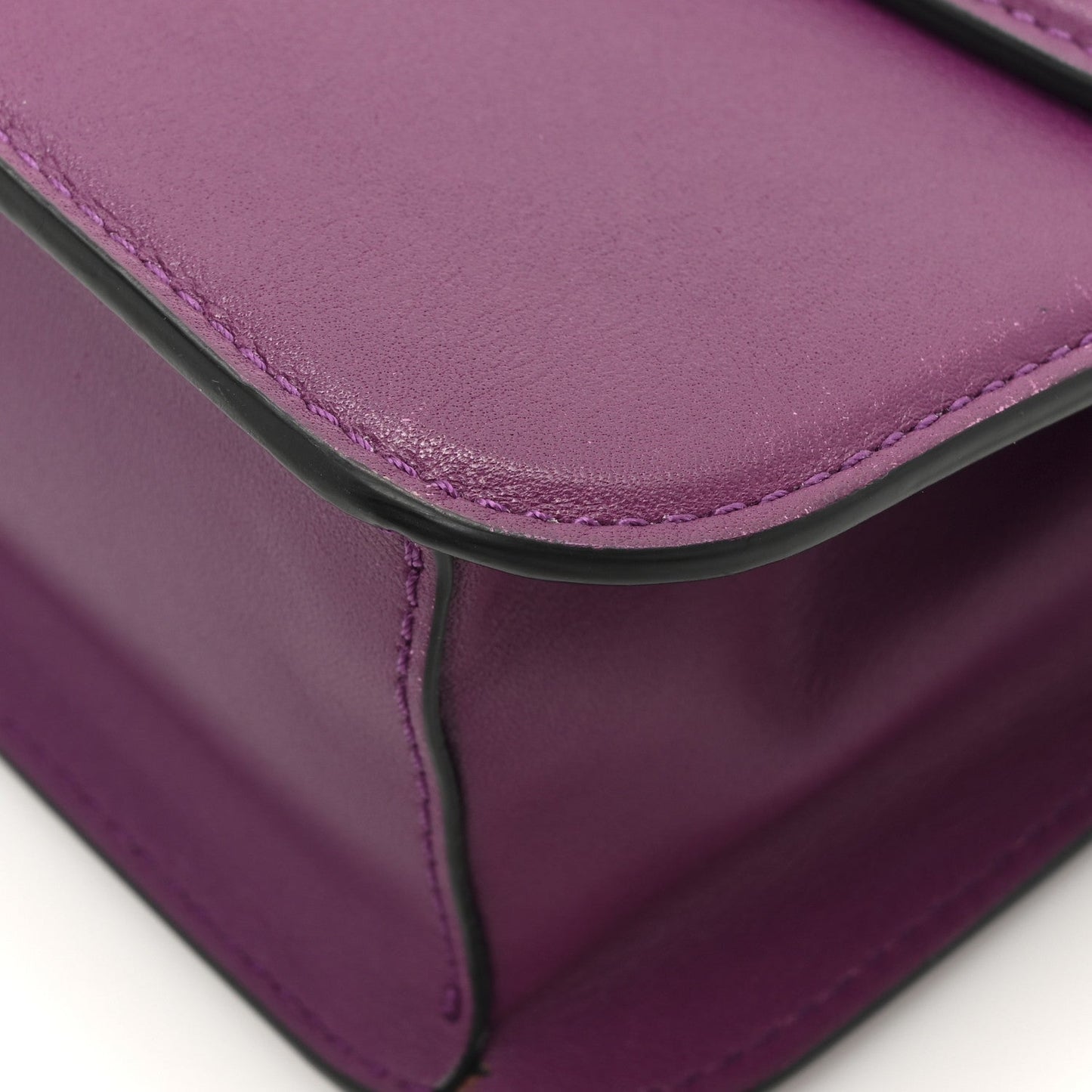 Calfskin Vlogo Loco Shoulder Bag Prune