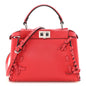 Vitello Seta Century Nappa Whipstitch Mini Peekaboo Iconic Satchel Fiamma