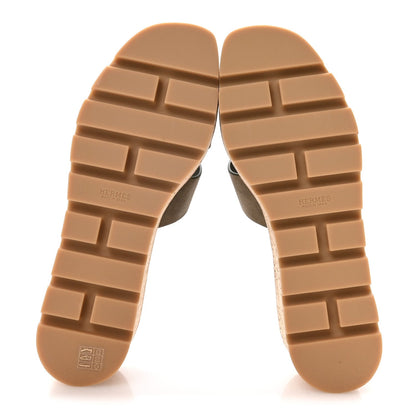Suede Goatskin Cork Eze 30 Sandals  40 Vert Toundra