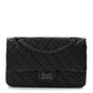 Aged Calfskin Quilted 2.55 Reissue 225 Flap So Black
