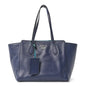 Dollar Calfskin Small Swing Tote Classic Marine Deep Cobalt