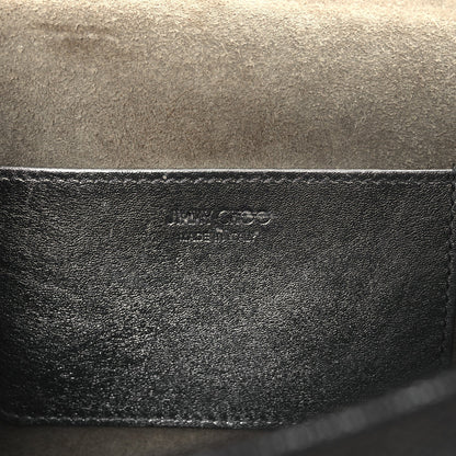 Glitter Fabric Erica Chain Clutch  Anthracite