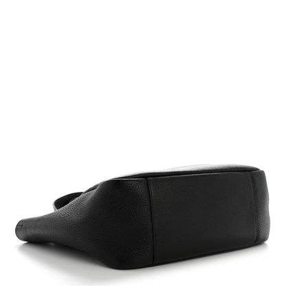Grained Deerskin Bea Tote Black