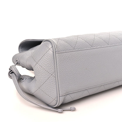 Grained Calfskin Urban Essentials Small Shopping Bag Grey