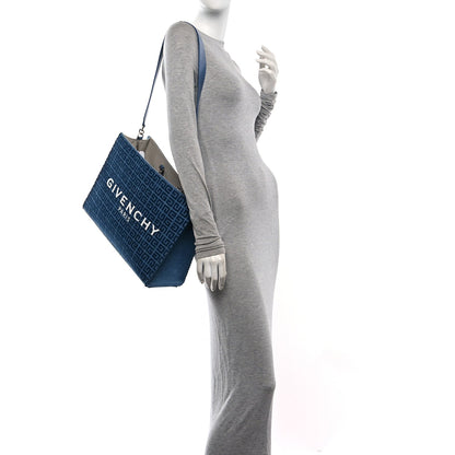 Denim 4G Medium Chain Tote Blue