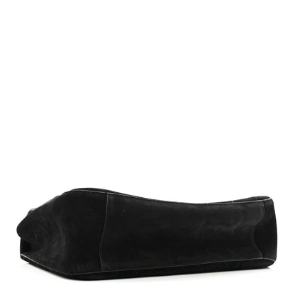 Suede Calfskin Small Souplissimo Maxi Flap Black