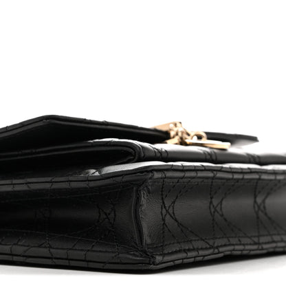 Lambskin Cannage Chain My Dior Daily Chain Pouch Black