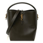 Shiny Calfskin Le 37 Bucket Bag Deep Musk