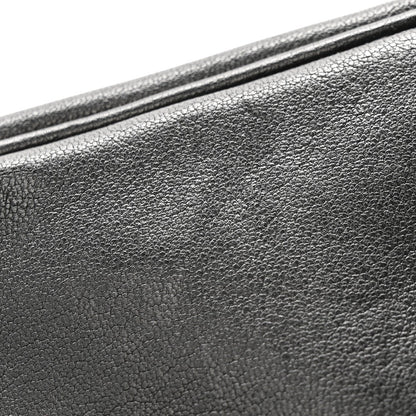 Lambskin Tag Bowling Bag Black