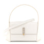 Brushed Calfskin Mini Geometric Prisma Shoulder Bag Optic White