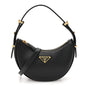 Soft Calfskin Mini Arque Shoulder Bag Black