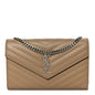 Grain De Poudre Matelasse Chevron Monogram Chain Wallet Taupe