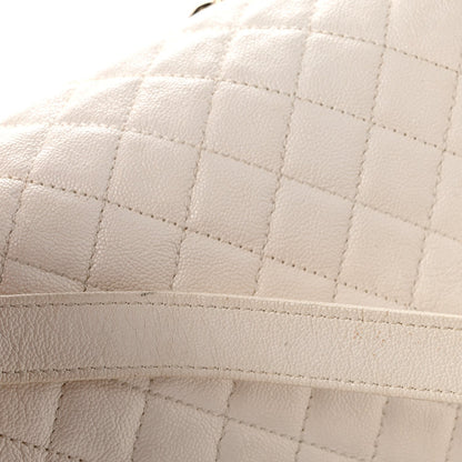 Caviar Quilted New Medium Boy Flap White
