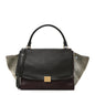 Calfskin and Suede Small Tri-Color Trapeze Dark Grey