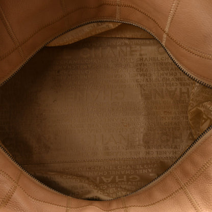 Caviar Square Stitched Bowler Beige