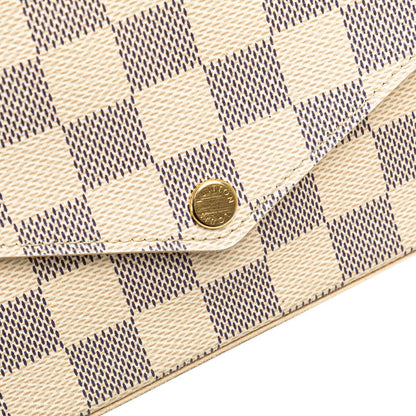 Louis Vuitton Pochette Felicie Damier Azur Chain Shoulder Bag