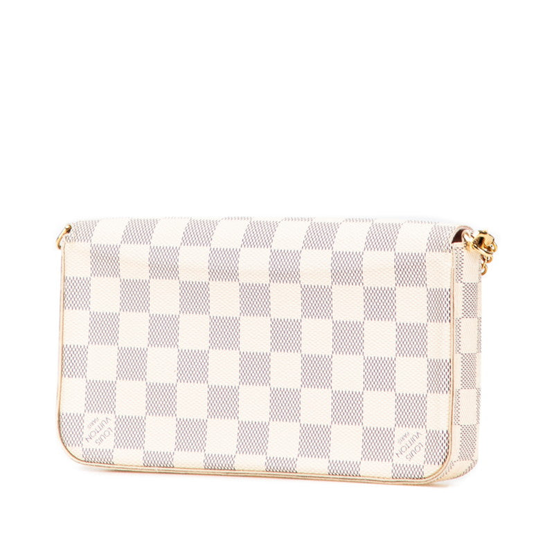 Louis Vuitton Pochette Felicie Damier Azur Chain Shoulder Bag