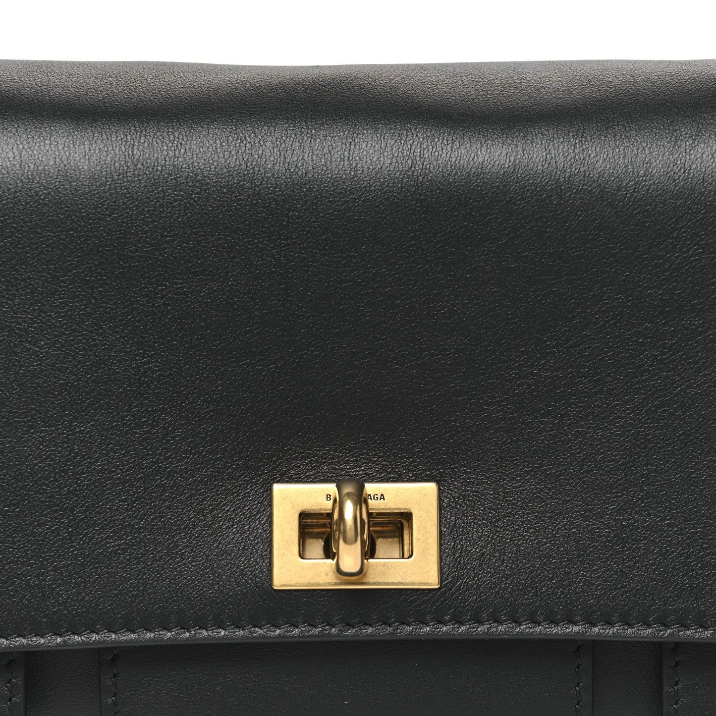 Smooth Calfskin Small Bel Air Clutch On Strap Black
