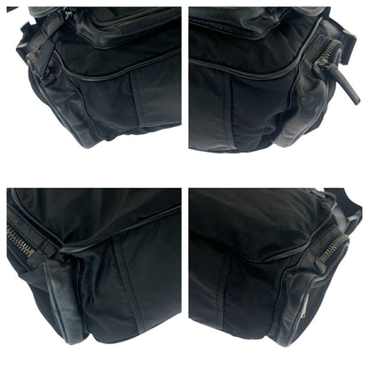 Prada Tessuto Triangle Logo Plate Nylon Shoulder Bag