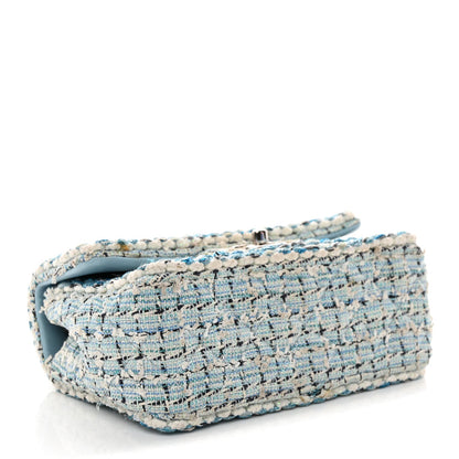 Tweed Braid Mini Flap Blue White Navy