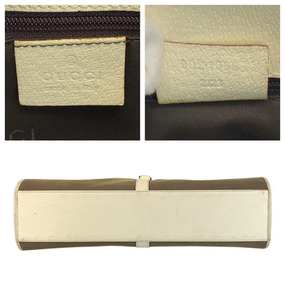 Gucci Jackie Canvas Leather Shoulder Bag