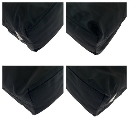 Prada Tessuto Triangle Logo Nylon Shoulder Bag Black