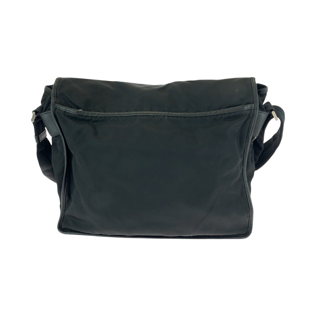Prada Tessuto Triangle Logo Plate Nylon Shoulder Bag V158