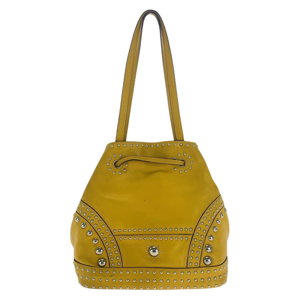 Prada Leather Triangle Logo Plate Shoulder Bag 501938
