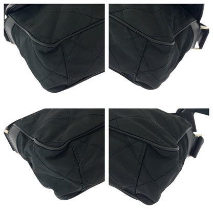 Prada Tessuto Quilted Triangle Logo Plate 2way Shoulder Bag BT0422