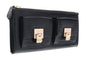 J&C J11-012 NERO Black Zippered  Large Wallet