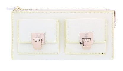J&C J11-012 AVARIO Ivory Zippered  Large Wallet