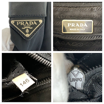 Prada Tessuto Saffiano Triangle Logo Plate Nylon/Leather Shoulder Bag 502060