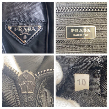 Prada Tessuto Triangle Logo Plate Shoulder Bag 502136