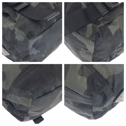Prada Nylon/Leather Tessuto Triangle Logo 2way Shoulder Bag 502498