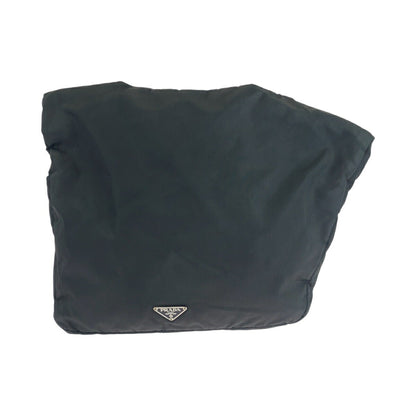 Prada Tessuto Triangle Logo Plate Nylon Shoulder Bag