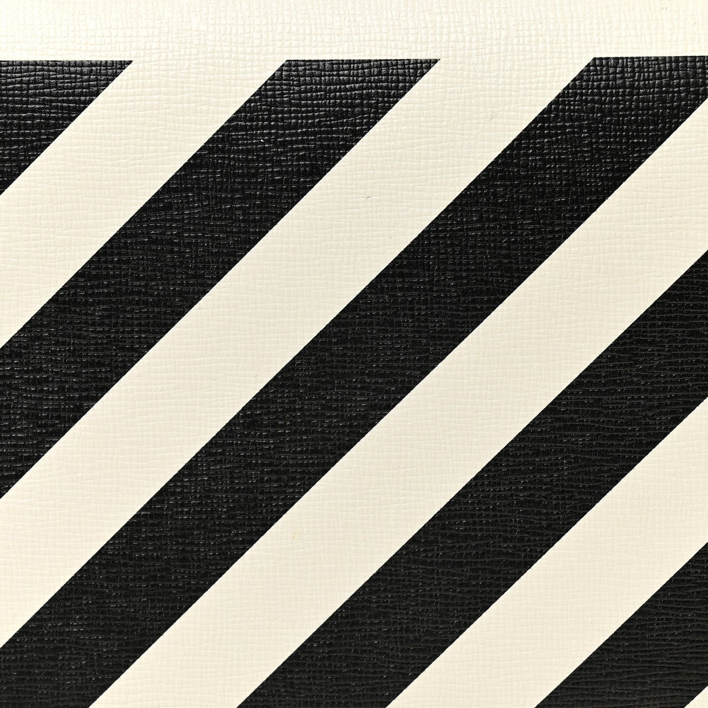 Saffiano Striped Mini Diag Binder Clip Bag White
