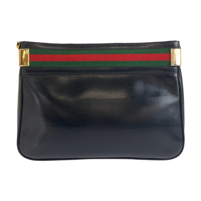 Gucci Vintage Sheline Line Leather Shoulder Bag
