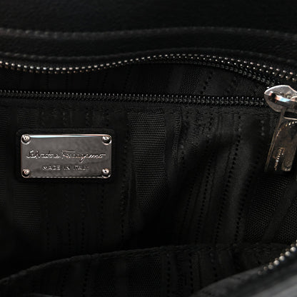 Grained Calfskin Sofia Satchel Black